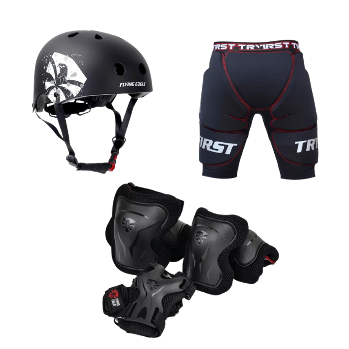 combo casco tripack short